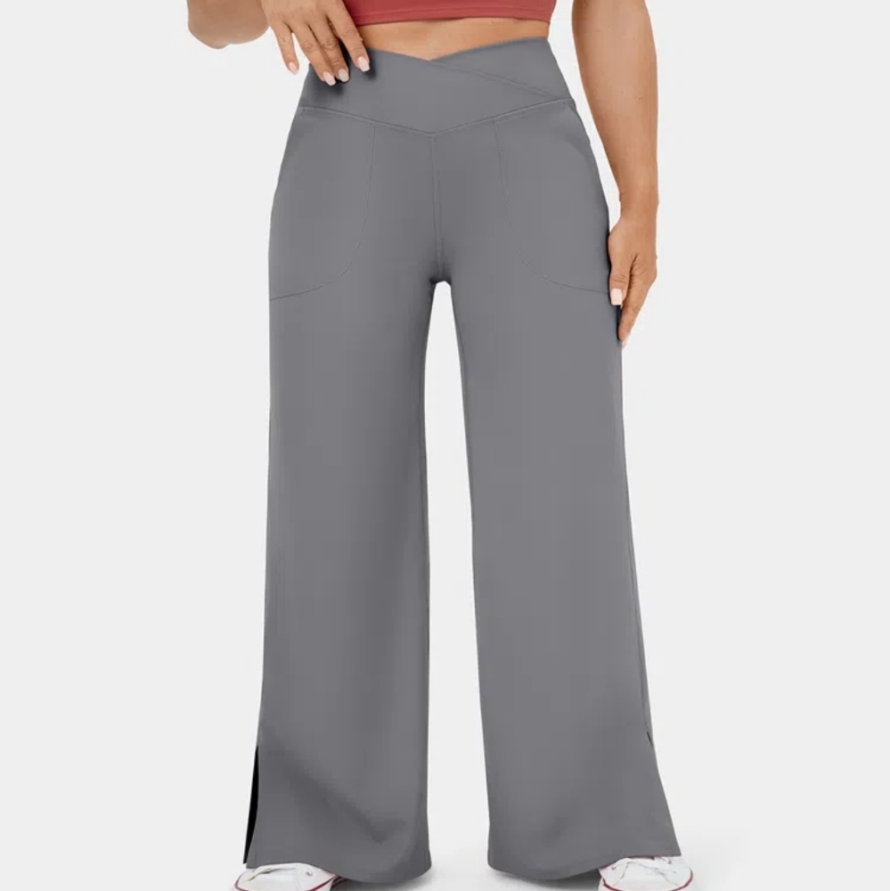 NWT Halara Women Crossover High Waist Wide Leg Yoga Pants Size 2X